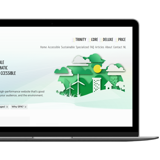 Laptop view landing page